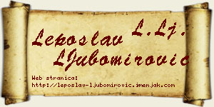Leposlav LJubomirović vizit kartica